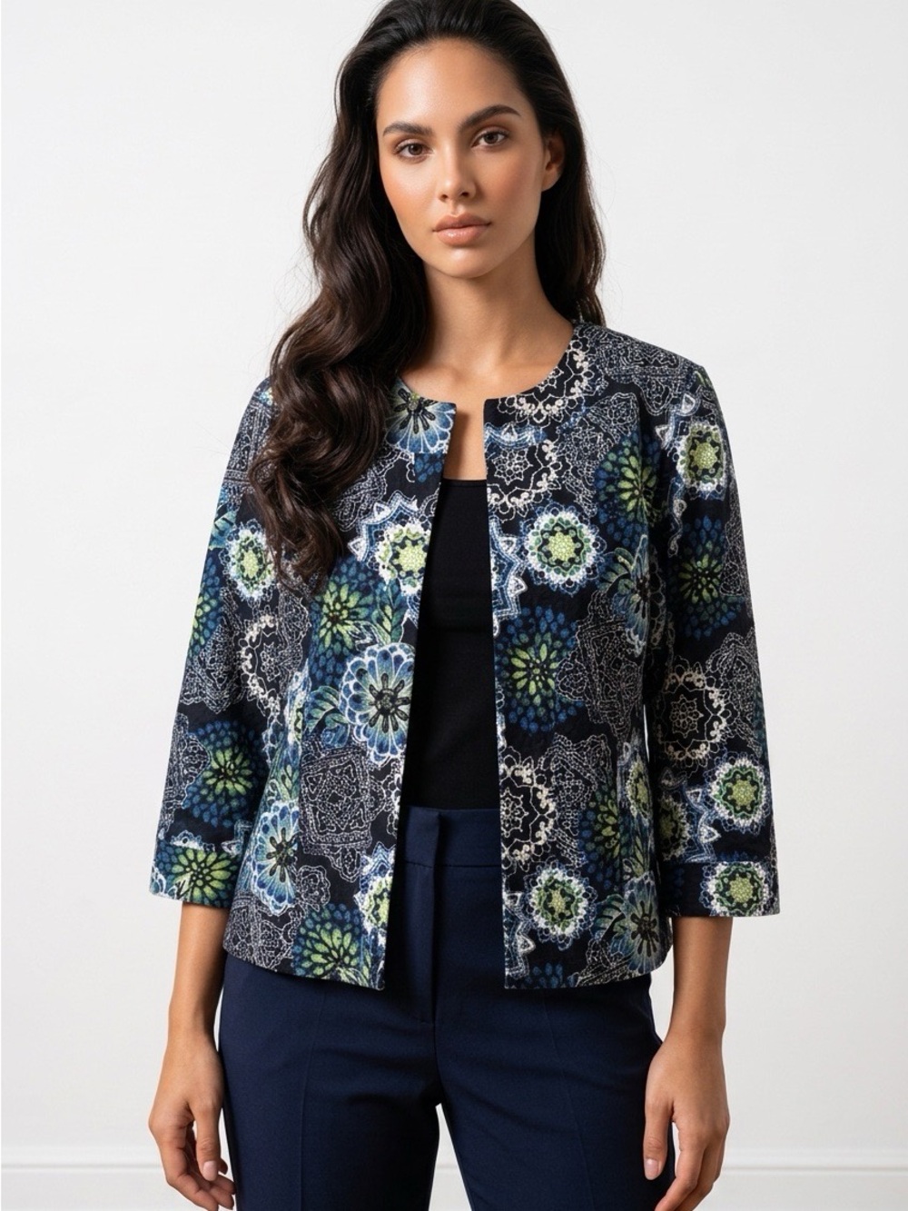 Chico’s Boho Jacket Embellished with Sequin & Beads